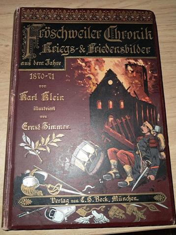 Duitse Fröschweiler-kroniek uit 1870 prentenboek over oorlog beschikbaar voor biedingen