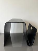 Vintage plywood zwarte bijzettafel tafel lectuurrek, Huis en Inrichting, Tafels | Bijzettafels, Minder dan 45 cm, Gebruikt, Rechthoekig