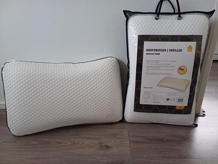 1 hoofdkussen Royal - duoflex foam, Huis en Inrichting, Woonaccessoires | Kussens, Nieuw, Wit, Rechthoekig, Ophalen of Verzenden