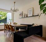Zwarte bank voor bij eettafel 180x255 merk Bodilson, Ophalen, Gebruikt, Stof, Modern