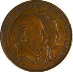 Huwelijk van koning Willem III en koningin Emma, Postzegels en Munten, Ophalen of Verzenden, Brons, Nederland