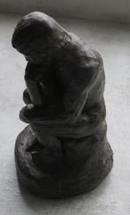 Zwart beeldje De denker. 19cm hoog, Verzamelen, Ophalen of Verzenden, Gebruikt, Mens