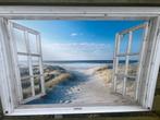 Tuinposter / zee / strand / doorkijk €20,-, Tuin en Terras, Tuinwanddecoratie, Ophalen