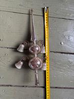 Antieke glazen kerst piek met belletjes, Ophalen of Verzenden