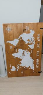 Moet weg!! Grote Houten Wereldkaart Wanddecoratie, Huis en Inrichting, Woonaccessoires | Wanddecoraties, Ophalen, Nieuw