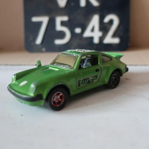 Porsche Turbo Matchbox Super-Kings K-70 groen, Hobby en Vrije tijd, Modelauto's | 1:32, Gebruikt, Auto, Matchbox, Ophalen of Verzenden