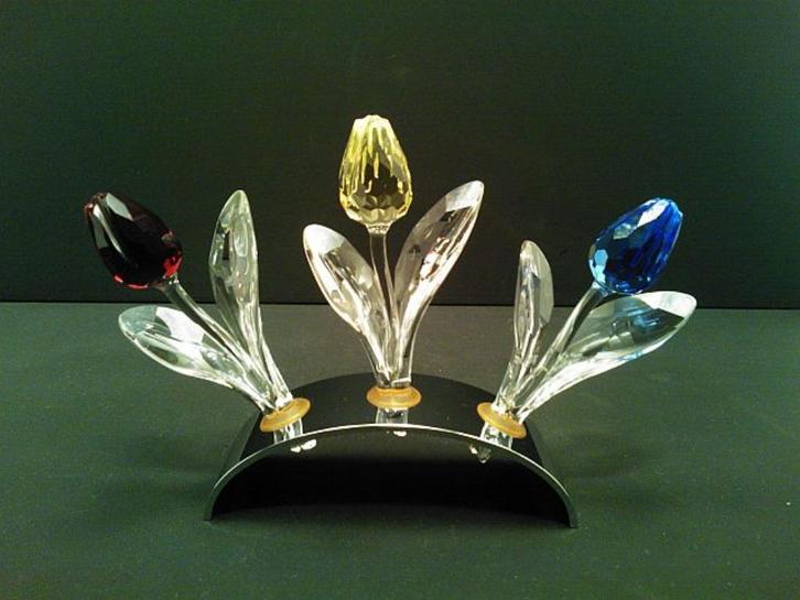 Swarovski 2002-2004 Tulpenset groot, Verzamelen, Swarovski, Zo goed als nieuw, Figuurtje, Ophalen of Verzenden