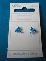 Blauwe soort bloem oorstekers (NIEUW), Overige materialen, Blauw, Nieuw, Ophalen of Verzenden