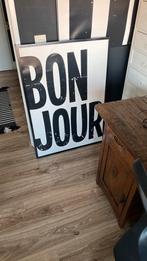 Superstoere tekstposter BONJOUR, Ophalen, Zo goed als nieuw