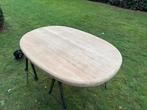 Eikenhout tafel ovaal, Huis en Inrichting, Tafels | Statafels, Ophalen, Zo goed als nieuw