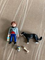 Playmobil man met sint bernard hond, Ophalen of Verzenden, Zo goed als nieuw