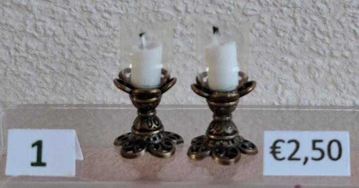 Kaarsen in windlicht 1:12, Verzamelen, Poppenhuizen en Toebehoren, Nieuw, Poppenhuis, Ophalen of Verzenden