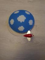 Plafondlamp wolken met vliegtuigje, Ophalen, Zo goed als nieuw, Glas