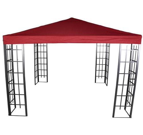 Paviljoen dak 3x3 meter kleur bordeaux, Tuin en Terras, Partytenten, Nieuw, Paviljoen, Minder dan 5 meter, Minder dan 4 meter