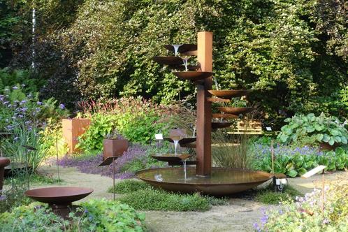 Cortenstaal, waterpartijen, Plantenbak Bezoek onze showtuin, Tuin en Terras, Bloembakken en Plantenbakken, Nieuw, Metaal, Tuin