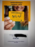 Weekendjeweg cadeaubon - Geldig tot 28-02-2026, Twee personen, Ticket of Toegangskaart