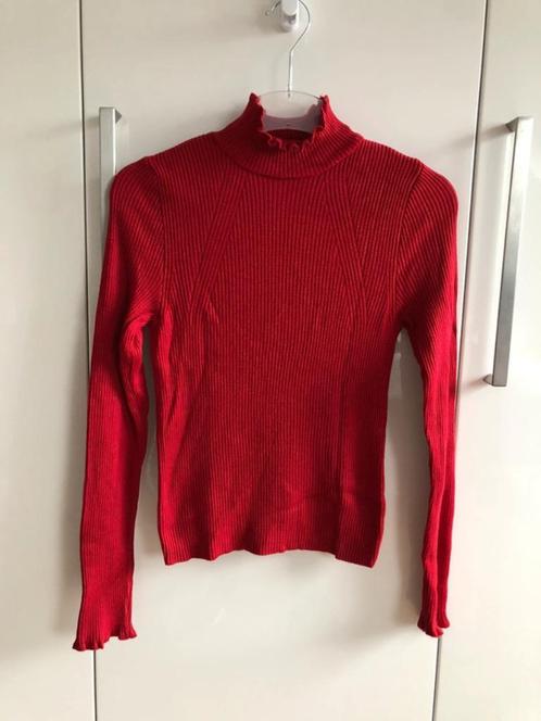 Rode rib coltrui / trui / stretch pullover Stradivarius M, Kleding | Dames, Truien en Vesten, Zo goed als nieuw, Maat 38/40 (M)