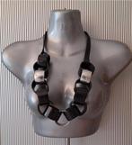Manouk - grove ketting met ringen, Sieraden, Tassen en Uiterlijk, Kettingen, Overige materialen, Verstelbaar, Verzenden, Zwart