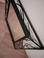 spiegel met bewerkte metalen rand, Huis en Inrichting, Woonaccessoires | Spiegels, Ophalen, Gebruikt, Vierkant, Minder dan 100 cm