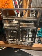 Vintage indiaas bordenrek rvs keukenrek Devidayal wandkastje, Gebruikt, Ophalen of Verzenden, Minder dan 150 cm, Minder dan 100 cm