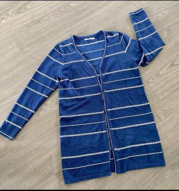 MICHA nieuw Prachtig blauw langer vest , maatje S 36 beschikbaar voor biedingen