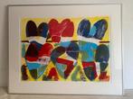 Zeefdruk Tulpen van Jan Cremer 1998, 76/55 met lijst 96/76, Ophalen