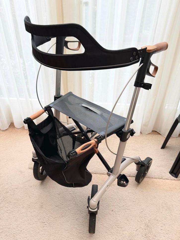 Luxe lichtgewicht Saljol Aluminium Rollator, pearl grey, Diversen, Rollators, Lichtgewicht, Opvouwbaar, Ophalen