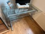 Glazen bureau met opbergruimte - Uitstekende staat!, Huis en Inrichting, Bureaus, Ophalen of Verzenden, Zo goed als nieuw, Bureau