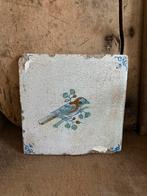 Oude tegel met vogel, 17e eeuw, Ophalen of Verzenden