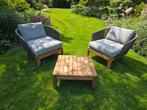Tribu Mood design fauteuil 2x + salontafel high end outdoor, Ophalen of Verzenden, Zo goed als nieuw