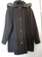 Wollen wintercoat donker bruin met afneembare capuchon Canda, Kleding | Dames, Jassen | Winter, Verzenden, Zo goed als nieuw, Maat 42/44 (L)
