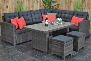 Las Palmas Loungeset Hoekbank Hoge Tafel Polywood met Krukje beschikbaar voor biedingen
