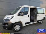 Peugeot Boxer 2.2 BlueHDi 140PK L2h1 DC Airco navi 7-pers, Gebruikt, Euro 6, 4 cilinders, Wit