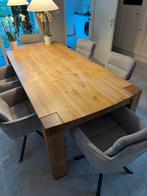ZGAN | Eetkamertafel Massief Eiken |  220x100x78, Huis en Inrichting, Tafels | Eettafels, Ophalen, Zo goed als nieuw
