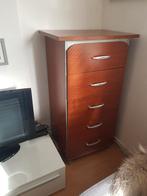 1x wandkast + 1x ladekast hout (kleur: kersenhout), Ophalen, Overige materialen, Gebruikt, 5 laden of meer