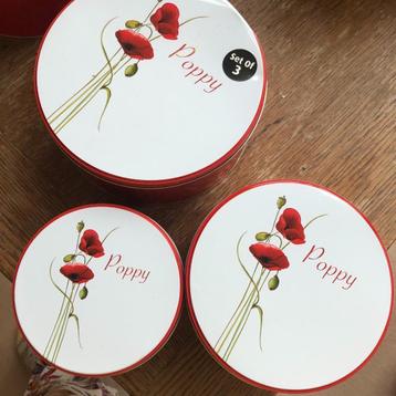 blik / trommel poppy - klaproos beschikbaar voor biedingen