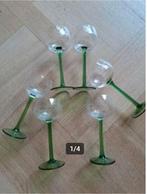 6 vintage glazen Moezel wijn, Ophalen of Verzenden, Zo goed als nieuw, Overige typen