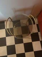 Vintage Hollywood Regency serveerwagen rookglazen bladen, Ophalen of Verzenden, Gebruikt