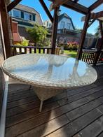 AVH-Collectie Riccione dining tuintafel 150 cm rond wicker, Tuin en Terras, Tuintafels, Ophalen, Zo goed als nieuw, Rond, Wicker