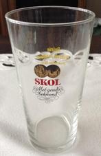Glas - SKOL - Met goud bekroond, Verzamelen, Biermerken, Ophalen, Zo goed als nieuw, Glas of Glazen, Overige merken