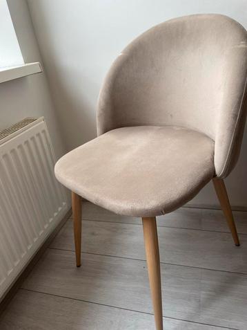 3 Suède/Velvet Stoelen beschikbaar voor biedingen