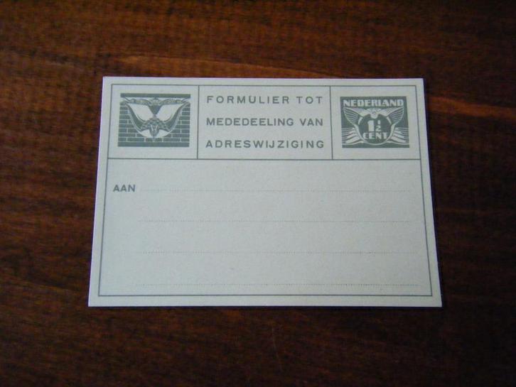 N35 - Adreswijziging - 1 1/2 cent, Postzegels en Munten, Postzegels | Nederland, Ophalen of Verzenden