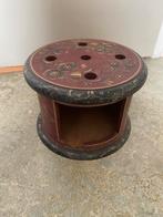 Hindeloopen stoofje met bloemmotief, Gebruikt, Ophalen of Verzenden, Eén, Rood