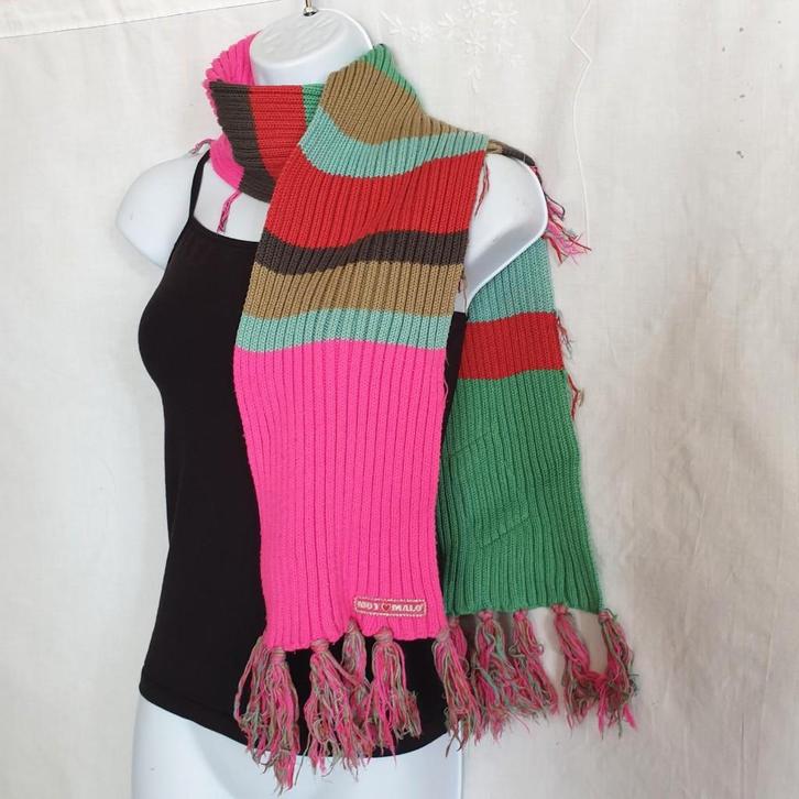 Vrolijke sjaal van Muy Malo 17x160, Kleding | Dames, Mutsen, Sjaals en Handschoenen, Zo goed als nieuw, Sjaal, Maat 38/40 (M)