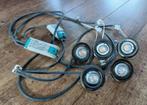 Set Led inbouwspotjes, dimbaar, 5 stuks, donker brons, 70 mm, Huis en Inrichting, Ophalen, Led, Metaal of Aluminium, Zo goed als nieuw
