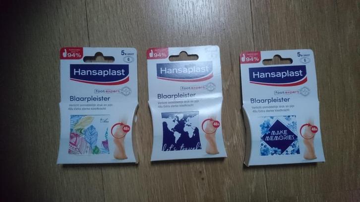 Blaarpleister Blaarpleisters Hansaplast Nieuw Nieuwe 3 x 5, Sport en Fitness, Gezondheidsproducten en Wellness, Nieuw, Overige typen