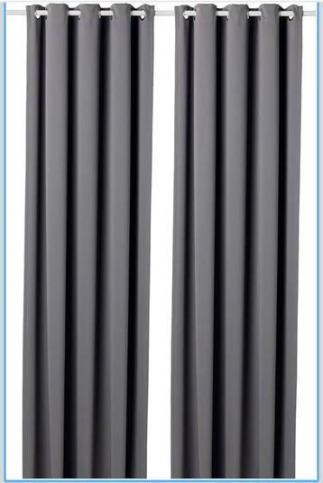 IKEA Hilleborg Gordijnen - Grijs - 4 stuks beschikbaar voor biedingen