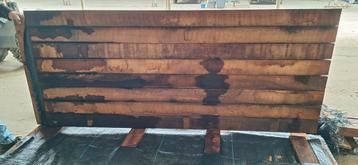Beschoeiing-schot Hardhout / Keerwand 2 meter breed    beschikbaar voor biedingen