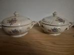 2 x puntgave Bavaria  Soepterrines met Bloemmotief, Antiek en Kunst, Ophalen of Verzenden