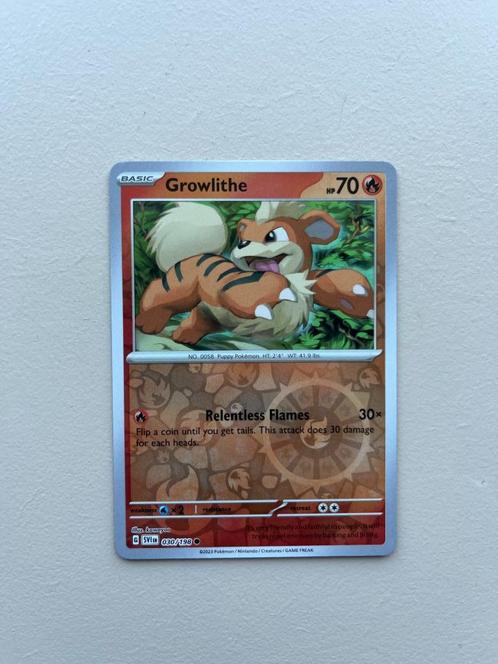 Growlithe 30/198 - Scarlet & Violet - Reverse Holo, Hobby en Vrije tijd, Verzamelkaartspellen | Pokémon, Nieuw, Losse kaart, Ophalen of Verzenden